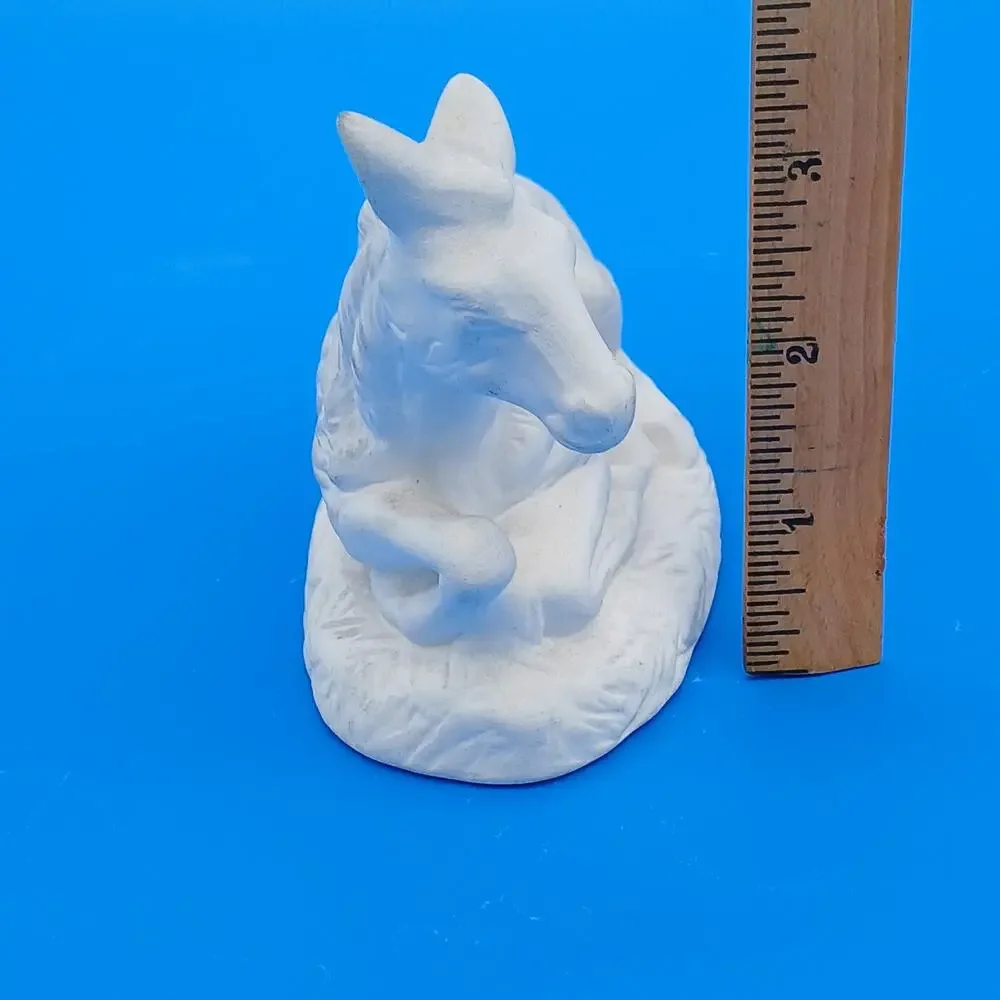 Vintage Atlantic & Euro-o-Con Mold Nativity Donkey Sheep - Unpainted & Unfired